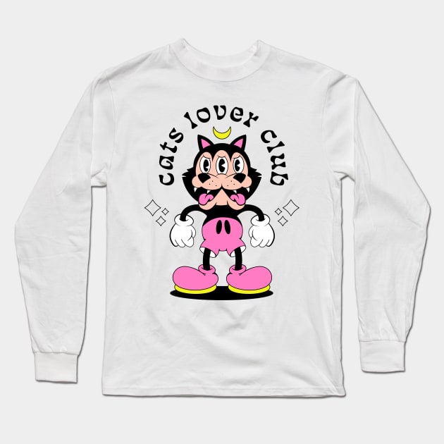 Cat lover club Long Sleeve T-Shirt by ovcharka